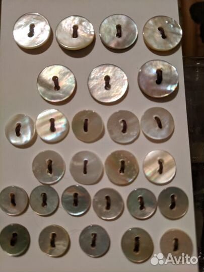 Пуговицы натуральный перламутр