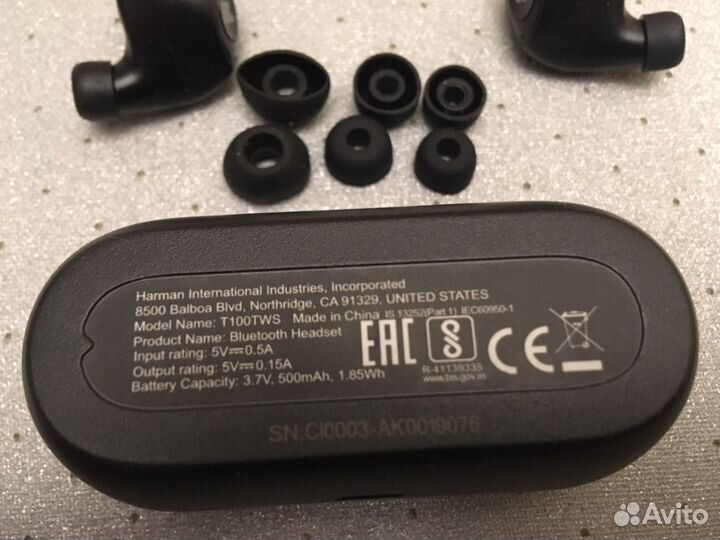 Беспроводные наушники / гарнитура JBL t100tws