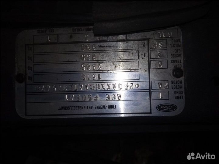 Разбор на запчасти Ford Escort