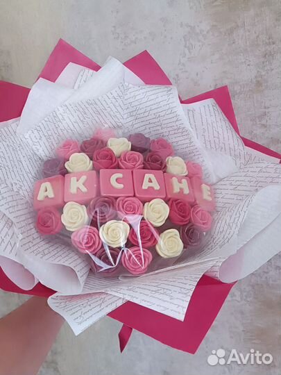 Шоколад ручной работы,розы,цветы из шоколада,букет