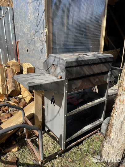 Мангал с крышкой барбекю