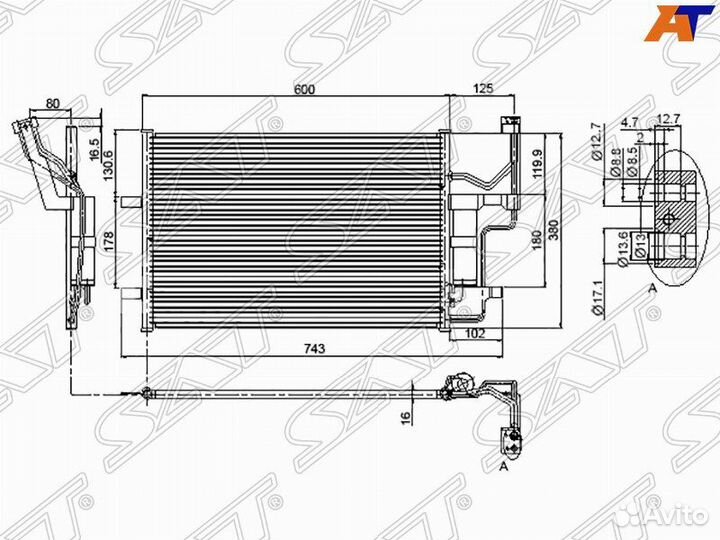 Радиатор кондиционера mazda3/axela 03-08/mazda5/pr