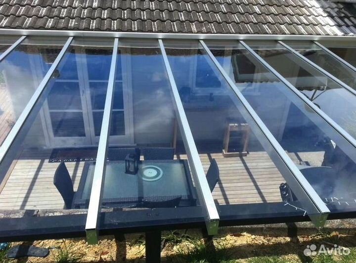 Стеклянные козырьки