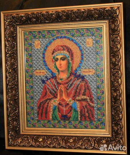 Икона бисером Богородица Умягчение злых сердец