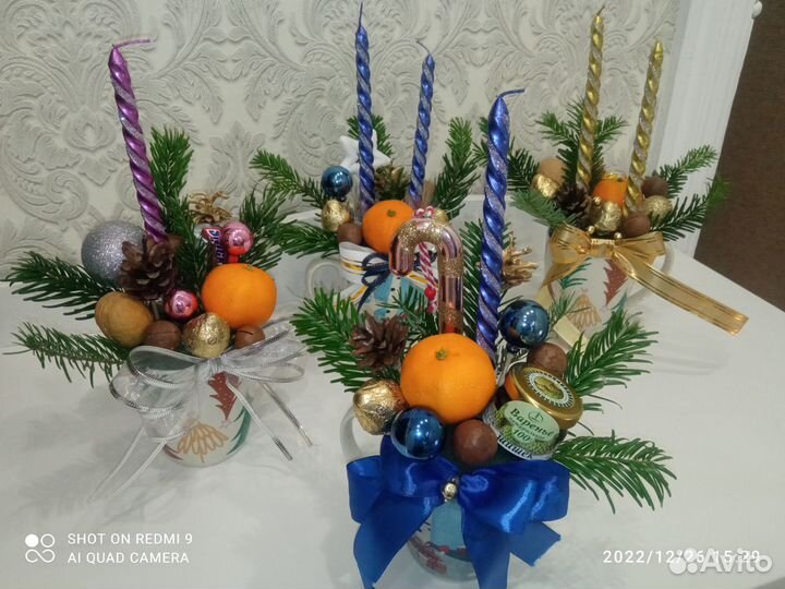 Новогодняя композиция в кружке