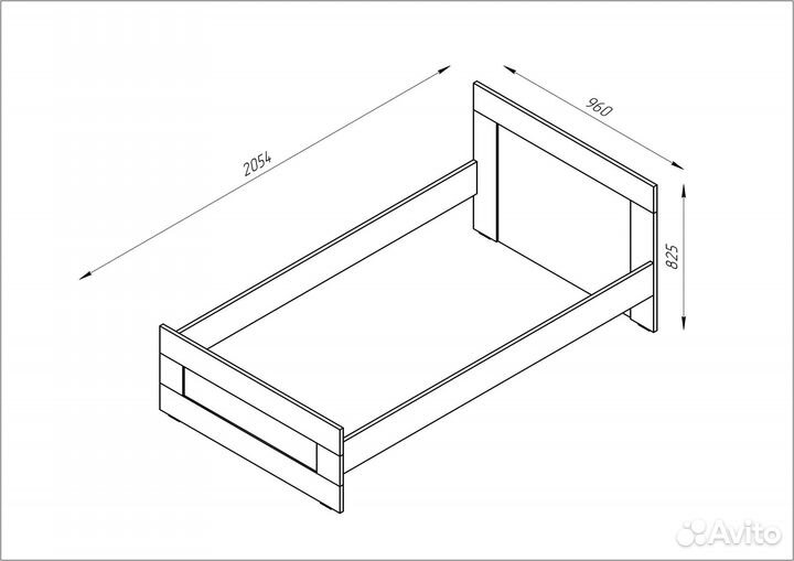 Кровать IKEA Сириус одинарная 90х200 Белая