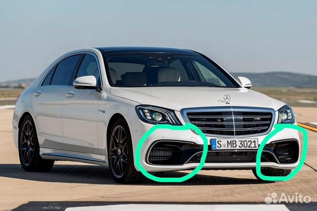 Решётки в бампер Mercedes W222 Рестайлинг s63