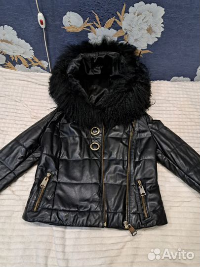 Куртка кожаная с ламой