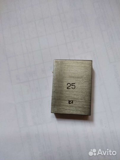 Концевая стальная мера длины N 25 мм