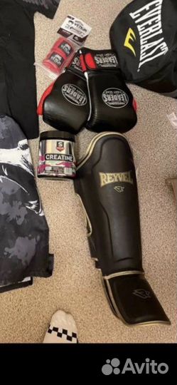 Щитки для мма, боксерские перчатки, бинты