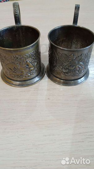 Подстаканники мельхиоровые и алюминиевые СССР