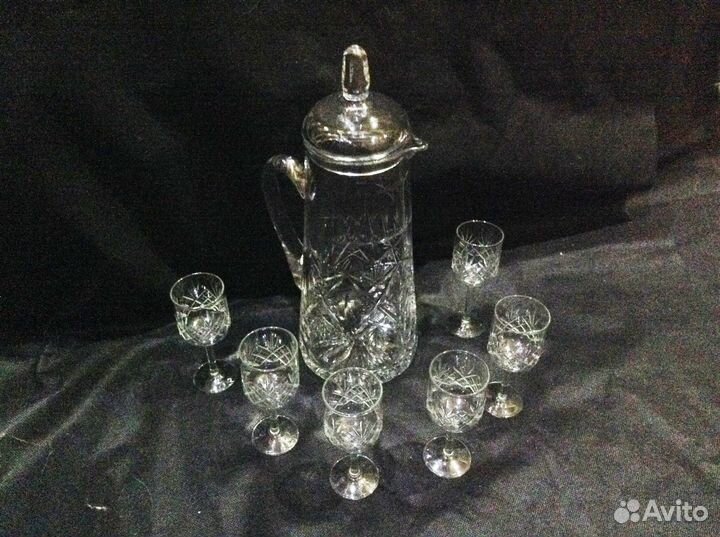 Кувшин хрустальный с крышкой СССР