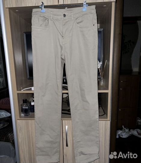 Джинсы бежевые 46-48 размер
