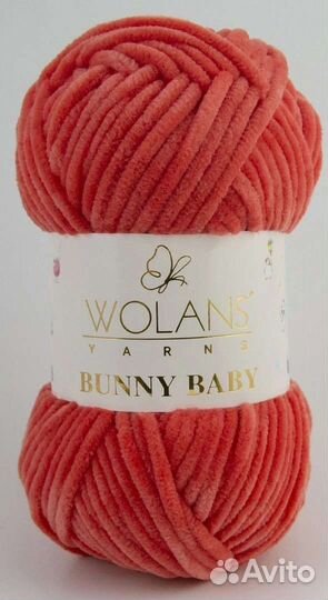 Плюшевая пряжа wolans bunny baby воланс