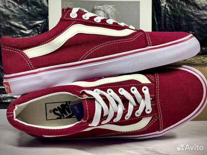 Кеды мужские vans красные