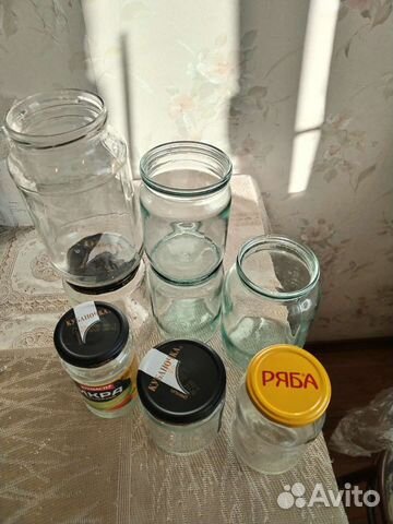 Банки стекл.1л;0.95л;0.7;0.5л. Всего7шт