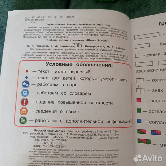 Учебник азбука 1 класс русский язык комплект