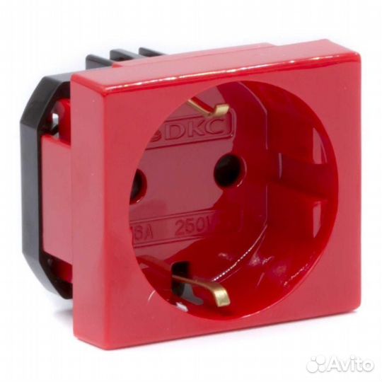 Розетка 1-м 2мод. Viva 16А IP20 2P+E с заземл. защ