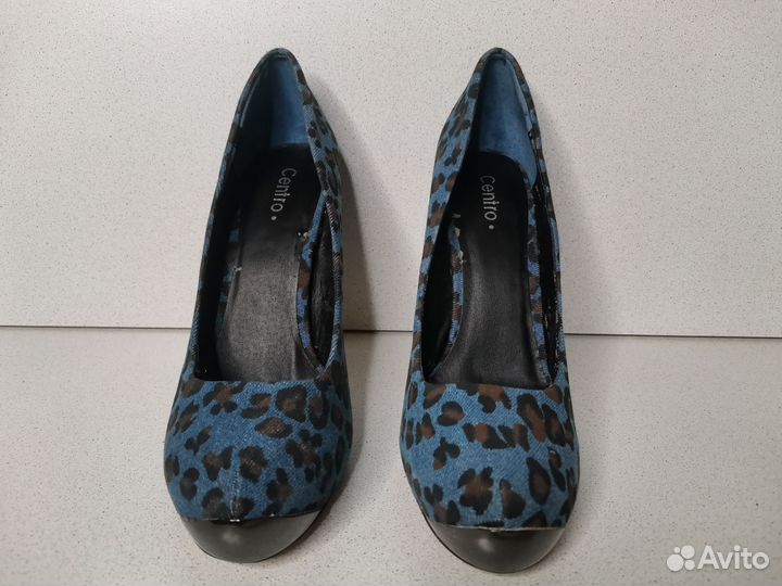 Туфли centro синий леопард 39.5