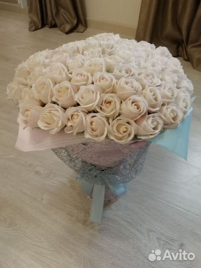 Букет из мыльных роз