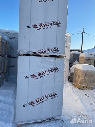 Газобетонные блоки Биктон 625х100х200 D500