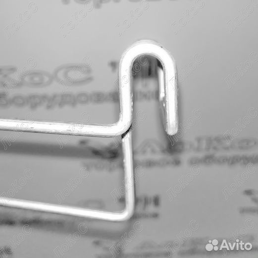 Крючок с ценникодержателем на сетку L100мм, d.4м