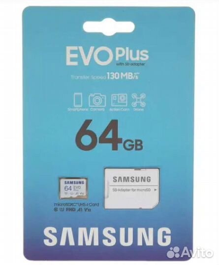 Новые Samsung Evo Plus 64-512Гб micro sd