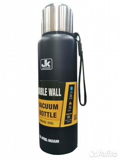 Термос с двойными стенками, вакуумный, нерж. сталь