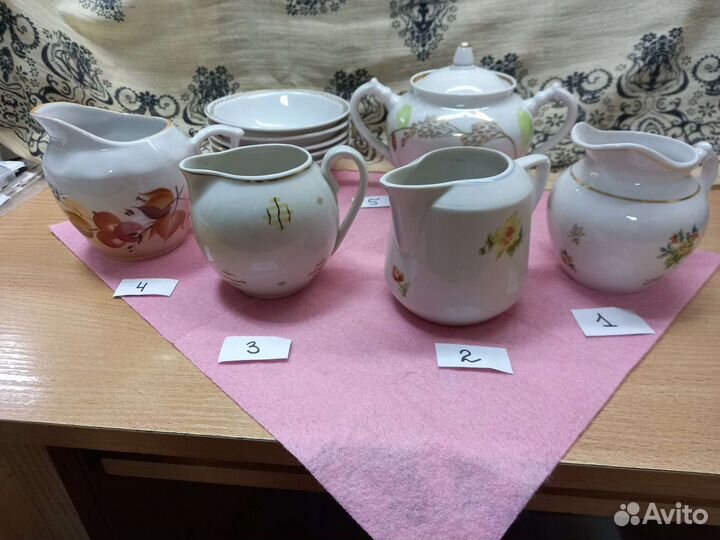 Фарфоровая посуда,молочники,сахарницы