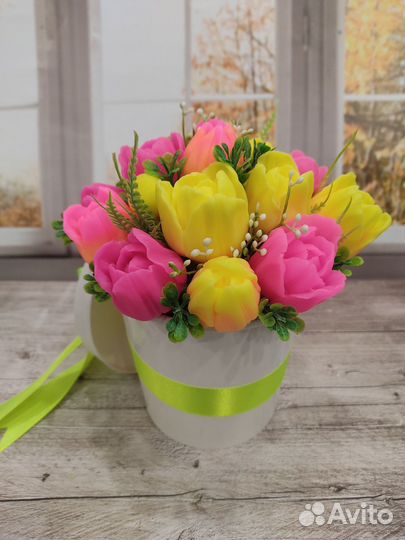 Букет цветов из мыла