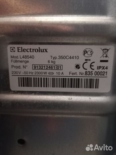 Стиральная машина Electrolux L48540