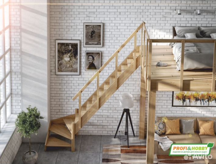 Деревянная лестница лс-14м