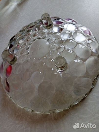 Ваза стеклянная для фруктов или конфет СССР винтаж