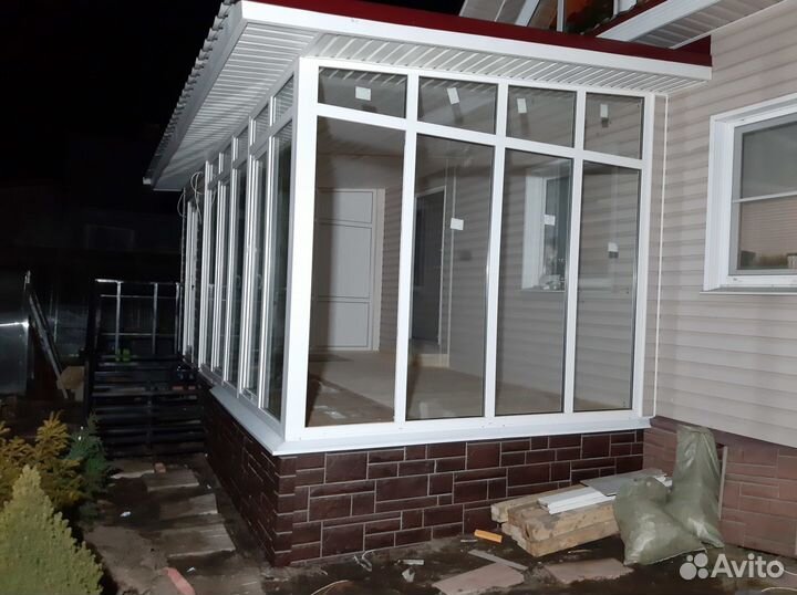 Остекление терассы теплое