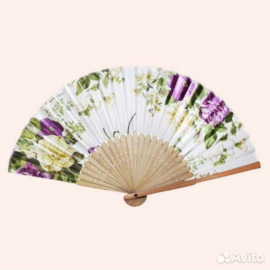 Веер из бамбука и шелка