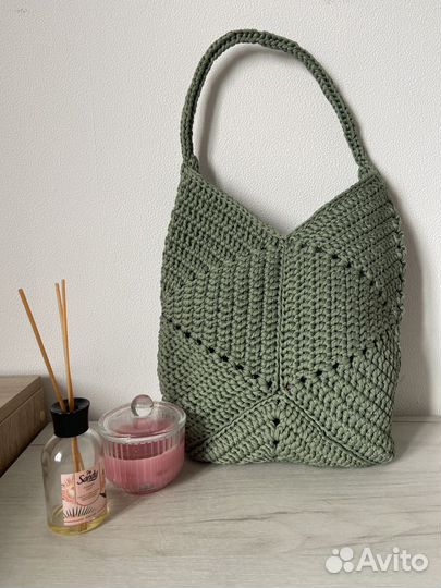 Сумка шоппер вязаная