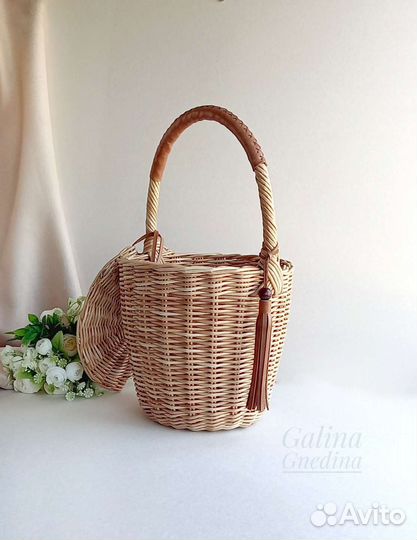 Женская сумка-корзина в стиле Джейн Биркин