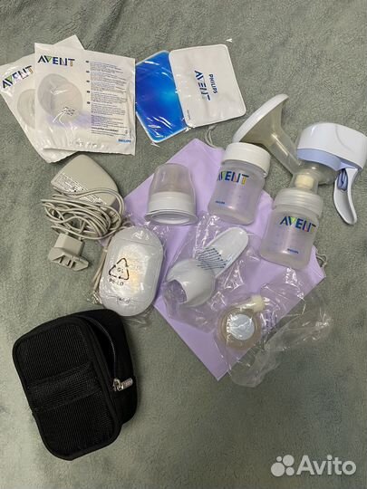 Молокоотсос электрический philips avent в наборе