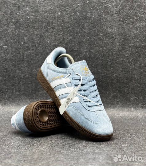 Кроссовки весенние мужские Adidas Spezial голубые