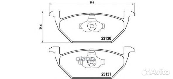Колодки тормозные дисковые передн audi: A3 96