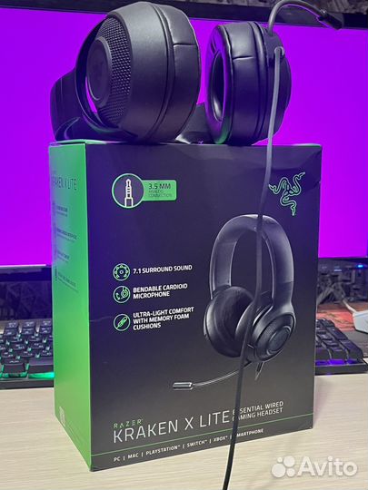 Игровые наушники razer kraken x lite