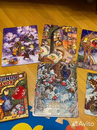 Новогодние пазлы 5 шт