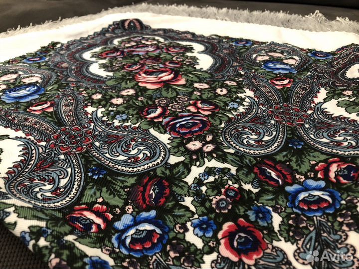 Платок суздальский шерсть вискоза шаль палантин