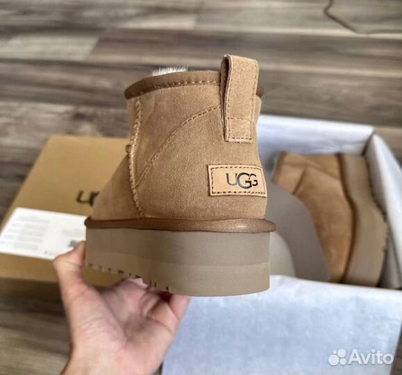 Угги Жен Ugg Classic Ultra Mini Platform Chestnut