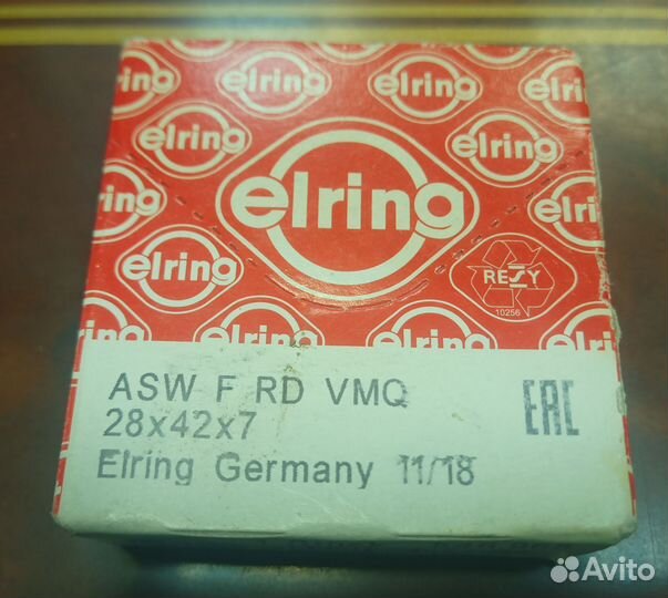 Сальник Elring 28x42x7 ASW F RD VMQ