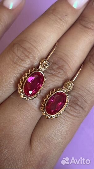 Серьги золотые 583 пробы СССР