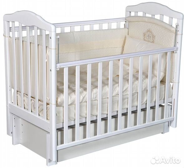 Кроватка Helen-3 детская с маятником и ящиком из б