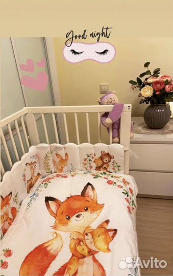 Бортики и одеялко детские