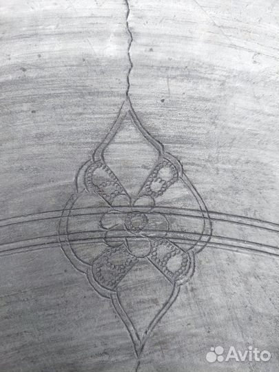 Большой медный поднос с райскими птицами