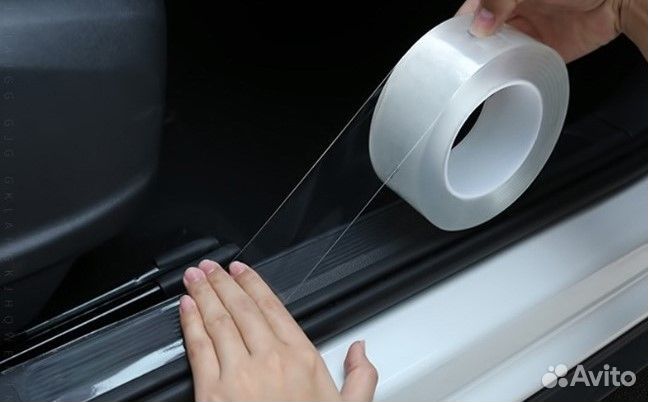 Защитная бронепленка пленка для порогов фар авто